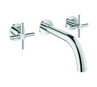 Grohe Atrio Private Collection Mélangeur lavabo 3 trous, saillie 180mm, avec poignées croisillons, 20661000, Couleur: chrome