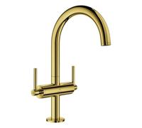 Grohe Atrio Private Collection Mitigeur monotrou lavabo, L-Size, saillie 166mm, avec poignées manettes, vidage Push Open, 21145GL0, Couleur: un lever de soleil frais