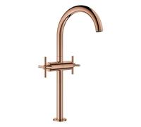Grohe Atrio Private Collection Mitigeur monotrou lavabo, XL-Size, saillie 180mm, avec poignées croisillons, vidage Push Open, 21149DA0, Couleur: coucher de soleil chaud
