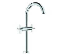 Grohe Atrio Private Collection Mitigeur monotrou lavabo, XL-Size, saillie 180mm, avec poignées croisillons, vidage Push Open, 21149000, Couleur: chrome