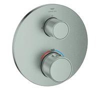 Grohe Atrio Private Collection Mitigeur thermostatique de douche, inverseur 2 voies intégré, bouton de commande, 24396DC0, Couleur: acier super