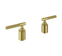 Grohe Atrio Private Collection Poignées à levier, structure moletée, pour combinaison de baignoire 5 trous 25224, 48651GN0, Couleur: lever de soleil frais brossé