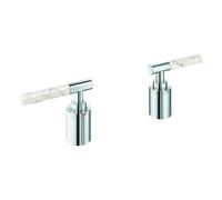 Grohe Atrio Private Collection poignées manettes, White Attica Caesarstone, pour combiné 5 trous 25224, 48464000, Couleur: chrome
