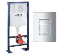 GROHE Bâti support pour WC, 1.13 m Rapid SL 38340001 & 38732000 Plaque de Commande WC Skate Cosmopolitan (Import Allemagne)
