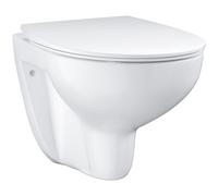 Grohe Bau Céramique WC suspendu à chasse d'eau profonde Slim Ensemble, blanc alpin, 39899000