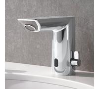 GROHE Mitigeur lavabo Bau Cosmopolitan E 36453000 – Infrarouge, chromé, limiteur temp., avec transfo