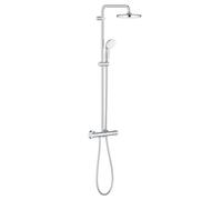 Grohe Bau ensemble de douche mural avec thermostat avec douche pluie chrome 26699000