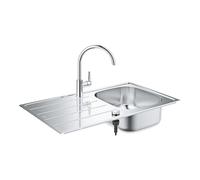GROHE Bau Pack évier inox 1 bac + mitigeur cuisine