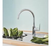 GROHE Mitigeur monocommande pour évier BauCurve 31536001 pivotant chrome