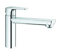 Grohe Mitigeur d'évier BauEdge 31693000 – saillie 222 mm, hauteur moyenne, orientable, chromé