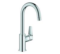 Grohe BauEdge Mitigeur monocommandé pour lavabo, L-Size, saillie 140mm, vidage Push-Open, orientable, 23911001