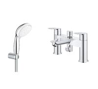 GROHE Bauloop Bain Mélangeur Douche Double Levier -tempesta Support Mural Set 2