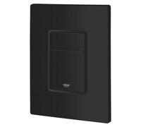 GROHE Plaque de commande Even 389662430, double chasse, ABS, montage horizontal/vertical, noir mat