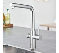 GROHE Robinet Blue Home – Kit démarrage 31454001, mitigeur bec L chromé, filtration & refroidissement