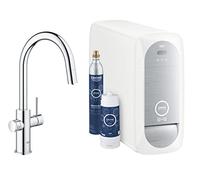 Grohe Blue Home Mitigeur Évier avec Système de Filtration de l'Eau, avec Mousseur Extractible, Bec C, 31541000 (Import Allemagne)