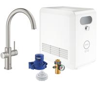 Grohe Blue kit de démarrage avec mitigeur de cuisine sur pied SuperSteel 31323DC2
