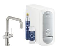 Grohe Blue kit de démarrage avec mitigeur de cuisine sur pied SuperSteel 31456DC1