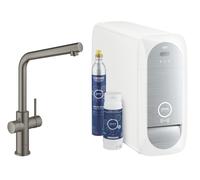 Grohe Blue mitigeur de cuisine avec filtre sur pied Brushed Hard Graphite 31454AL1