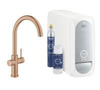 Grohe Blue mitigeur de cuisine avec filtre sur pied Brushed Warm Sunset 31455DL1