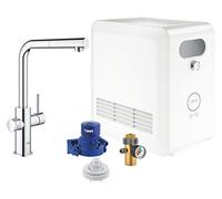 GROHE Blue Professional Mitigeur monocommandé pour évier Set, portée 223mm, bec en L, avec fonction filtre et refroidissement, extractible, 31326002, Couleur: chrome