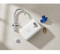 Grohe Blue Professional Kit avec mitigeur bec C Finition inox brossé infinity, 3