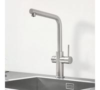 Grohe Blue Mélangeur de cuisine professionnel à levier unique 31347DC3 supersteel, kit de démarrage, bec en L, Bluetooth / WIFI