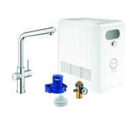 GROHE Blue Professional Set, Mitigeur dévier avec fonction filtre, avec refroidisseur, Bluetooth et WIFI, 31347003, Couleur: chrome