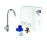 GROHE Blue Professional C-bec Set, robinetterie mono avec fonction filtre, avec refroidisseur, Bluetooth et WIFI, 31302DC2, Couleur: acier super