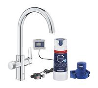 GROHE Blue pure baucurve bec en C ultrasafe kit de démarrage de filtre chrome 30582000