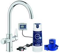 GROHE Robinet Baucurve Blue Pure – Bec C chromé – Système de filtration d'eau 305