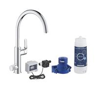 GROHE Blue Pure Eurosmart Robinet pour évier de cuisine avec aérateur, avec filtre à eau inclus, 30383000