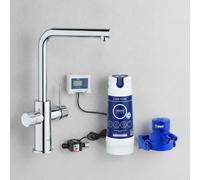 GROHE Kit de démarrage Blue Pure Minta 30591 – Bec L azur, mousseur S-filtre chrome