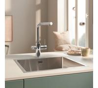 Grohe Blue Pure Minta Mitigeur de cuisine, extractible, pivotant, 30590000,