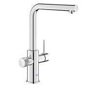 GROHE Robinet de cuisine Blue Pure Minta – Filtration, Poignée séparée, Bec haut chromé – 30601000