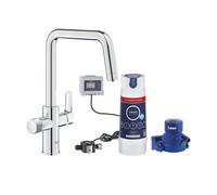 Blue Pure Start mitigeur évier avec fonction de filtrage + Kit de démarrage avec filtre Ultrasafe, chrome (G30594000)