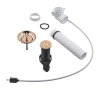 GROHE bonde clic-clac - combinaison avec trop-plein - bouchon-filtre - Warm sunset brossé (bronze mat) 40986DL0