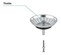 GROHE - Bonde de vidage pour évier avec grille en inox, pour intérieur, vendue à l'unité
