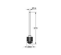 Grohe Brosse de Rechange Essentials 40392 Super Acier