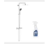 Colonne de douche avec mitigeur thermostatique Vitalio Joy System 210 Quickfix + Nettoyant GroheClean