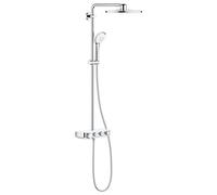 Grohe Euphoria SmartControl System 310 Duo, système de douche avec mitigeur thermostatique, mural, chromé, 26507LS0, Couleur: Blanc Lune