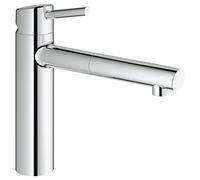 GROHE Concetto Mitigeur de Cuisine avec Douchette Extractible, Bec Medium, Rotation 100°, Chromé, 31129001 (Import Allemagne)