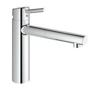GROHE Concetto Mitigeur de Cuisine avec Douchette Extractible, Bec Medium, Rotation 100°, Chromé, 31129001 (Import Allemagne)
