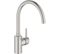 GROHE Concetto Mitigeur monocommandé pour évier, saillie 224mm, haut, orientable, 32661DC3, Couleur: acier super