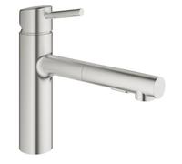 Grohe Concetto robinet de cuisine 30273DC1 supersteel, bec moyen haut