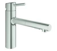 Grohe Concetto robinet de cuisine 30273DC1 supersteel, bec moyen haut