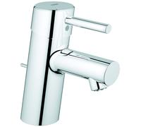 Grohe Concetto Mitigeur monocommandé pour lavabo, S-Size, basse pression, saillie 103mm, chrome, vidage à tirette, 23060001