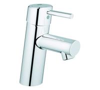 Grohe Concetto Mitigeur monocommandé pour lavabo, S-Size, fonction d'économie d'énergie, saillie 101mm, sans vidage, chrome, 2338510E