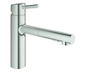 Grohe Concetto robinet de cuisine 30273DC1 supersteel, bec moyen haut
