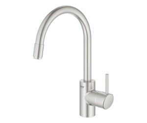 GROHE Concetto Robinet de cuisine avec bec rehaussé rotatif et mousseur extractible Supersteel brossé (inox) 32663dc3