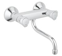 GROHE – Évier paroi Costa 31187001 – 2 poignées montées – Chromé, bec orientable